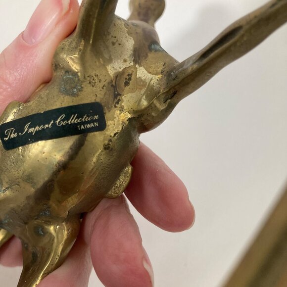 Vintage Brass Rocking Horse The Import Collection 5.5 x 8.5" - Picture 9 of 9